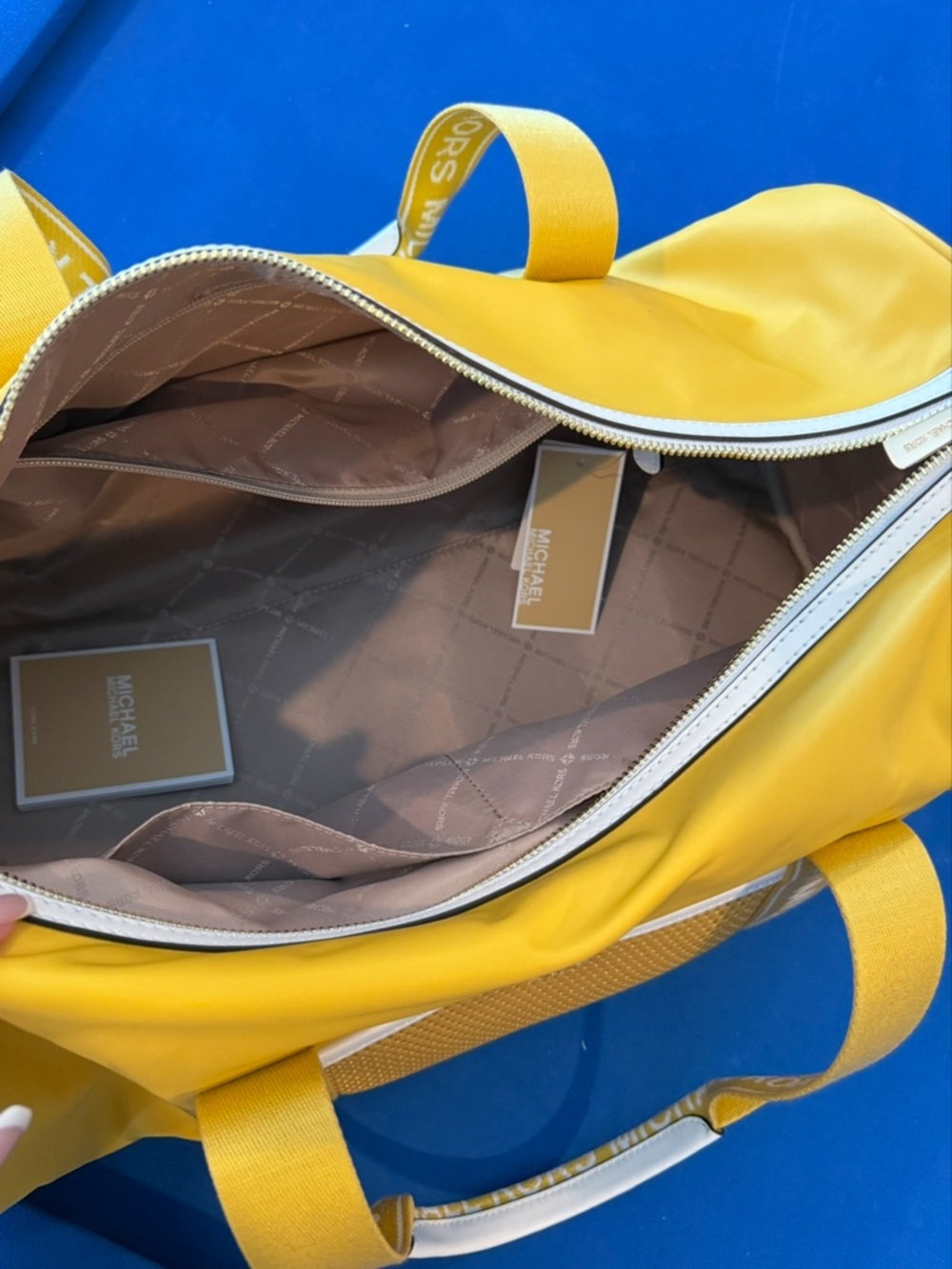 Michael Kors Yellow Weekend Duffel brand new with tags - Picture 2 of 5